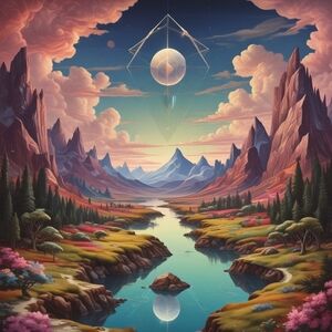 Scenic Surreal Landscape Art Print 8x10